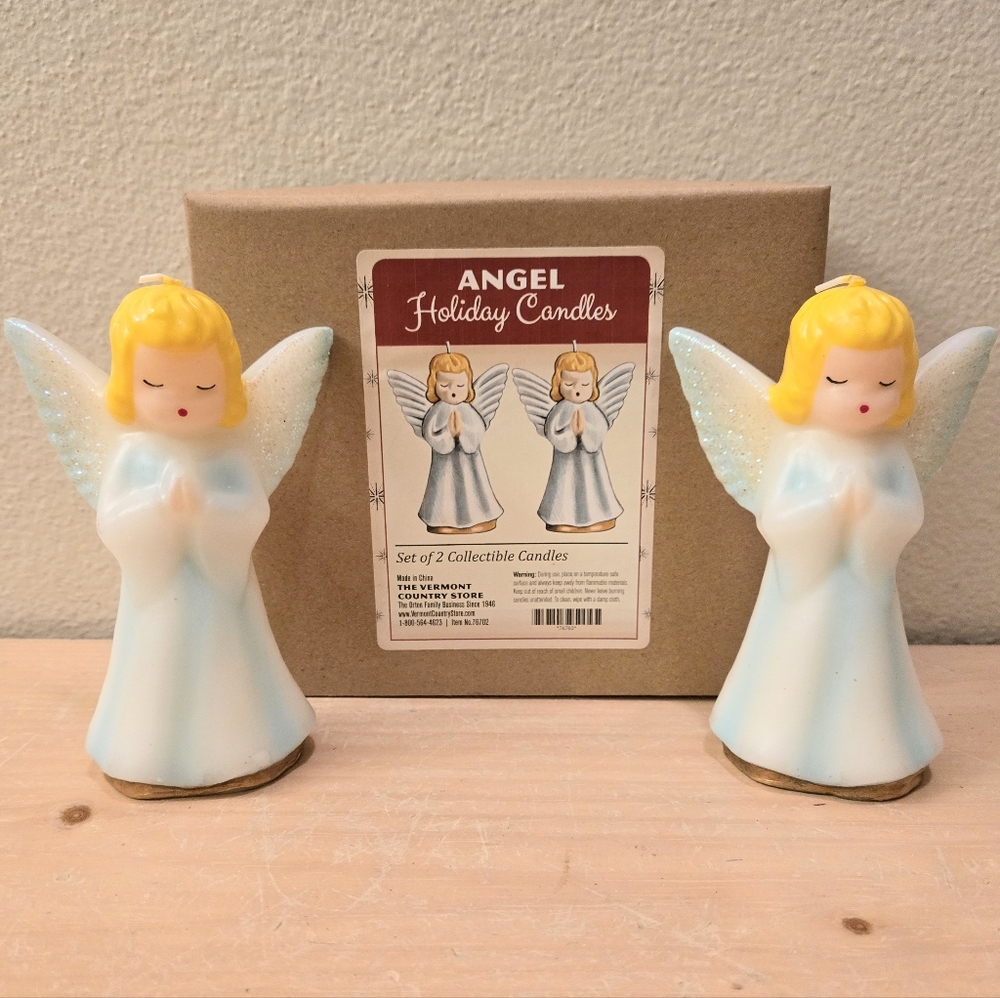 Vintage Inspired Angel Novelty Candles Gurley Style Christmas Candles